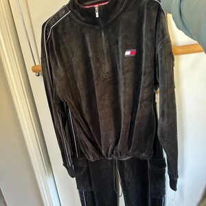 Black Tommy Hilfiger Velour Set Small